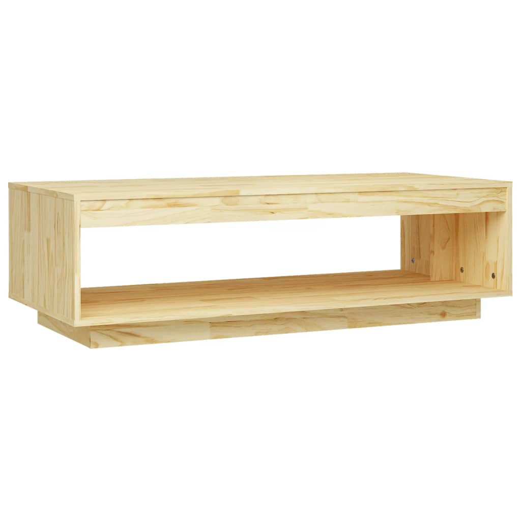vidaXL Stolik kawowy, 110x50x33,5 cm, lite drewno sosnowe