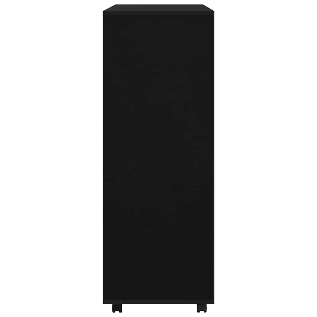 vidaXL Szafka, czarna, 80x40x110 cm, materiał drewnopochodny