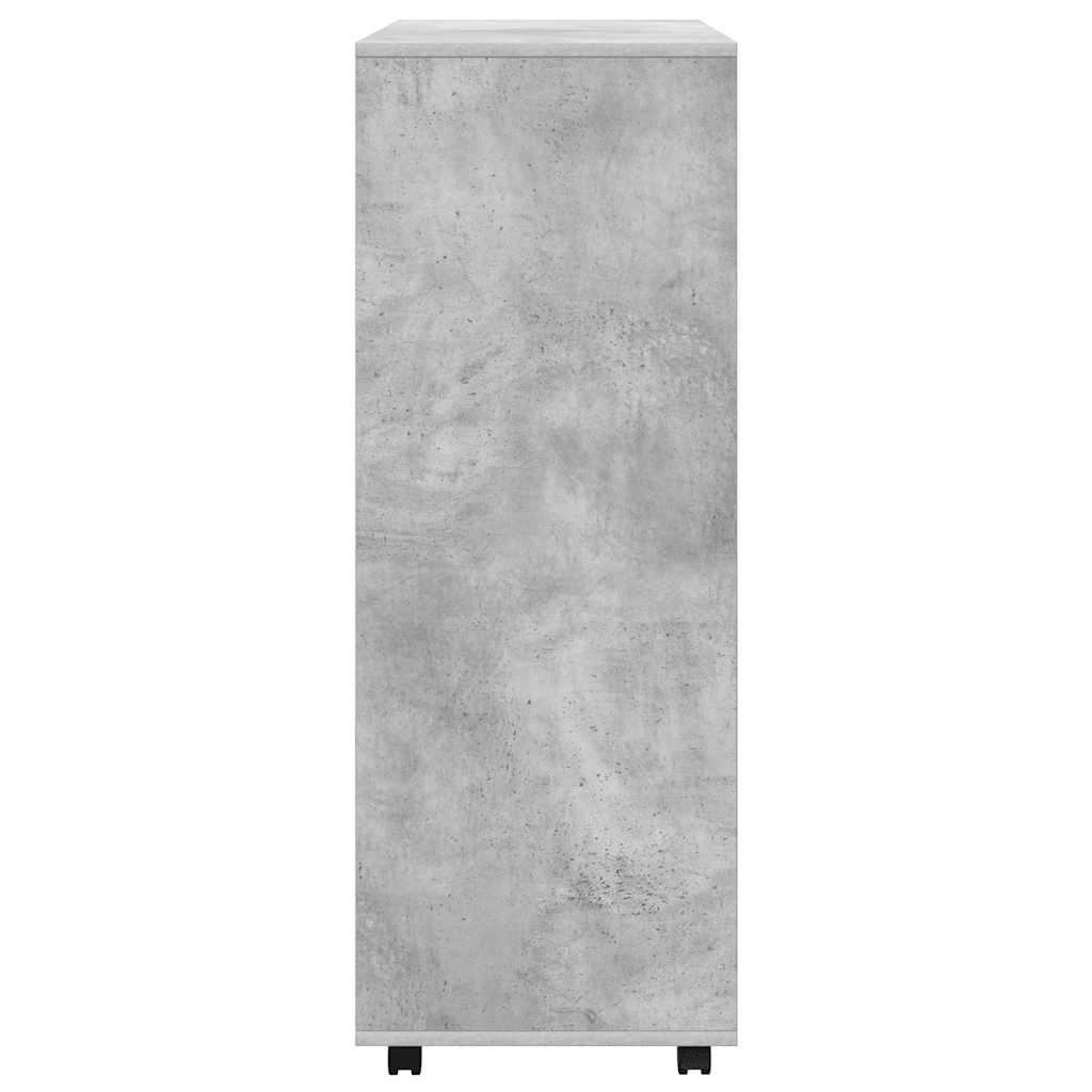 vidaXL Szafka, szarość betonu, 80x40x110 cm, materiał drewnopochodny