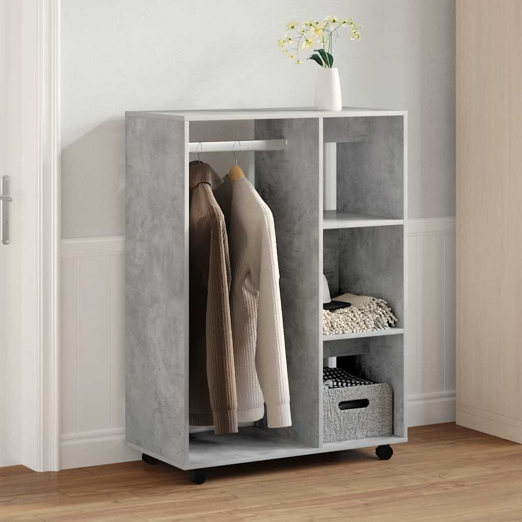 vidaXL Szafka, szarość betonu, 80x40x110 cm, materiał drewnopochodny