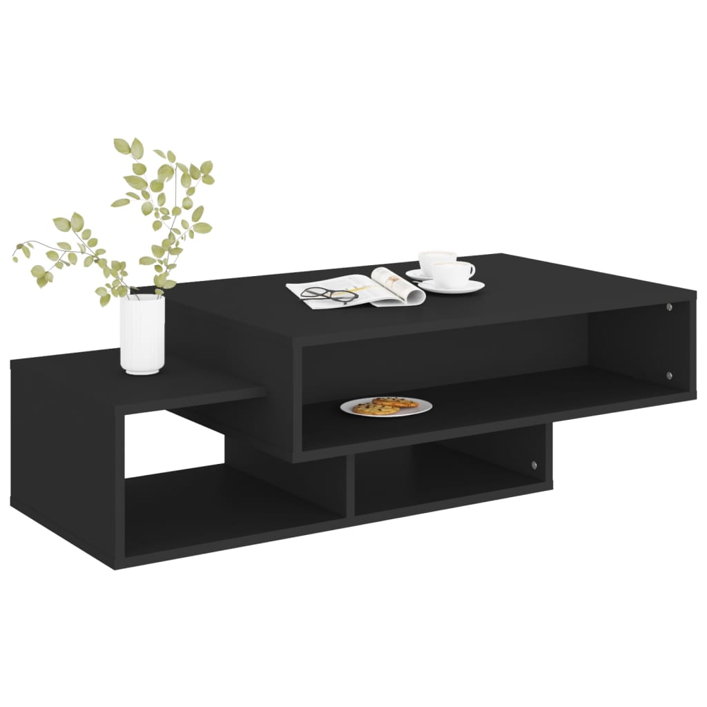 vidaXL Stolik kawowy, czarny, 105x55x32 cm, materiał drewnopochodny