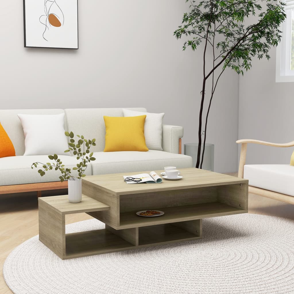 vidaXL Stolik kawowy, dąb sonoma, 105x55x32cm, materiał drewnopochodny