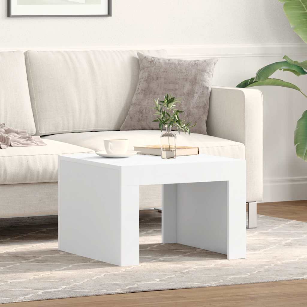 vidaXL Stolik kawowy, biały, 50x50x35 cm, materiał drewnopochodny