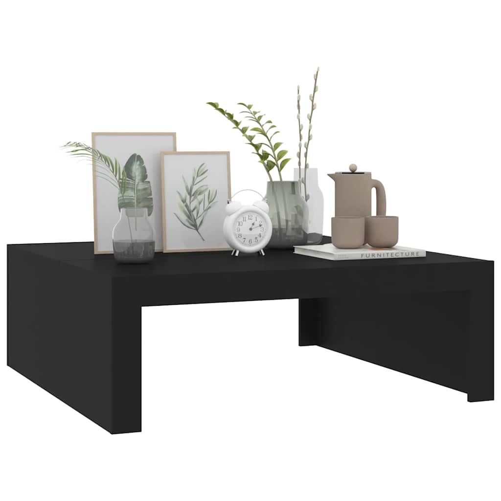 vidaXL Stolik kawowy, czarny, 100x100x35 cm, materiał drewnopochodny