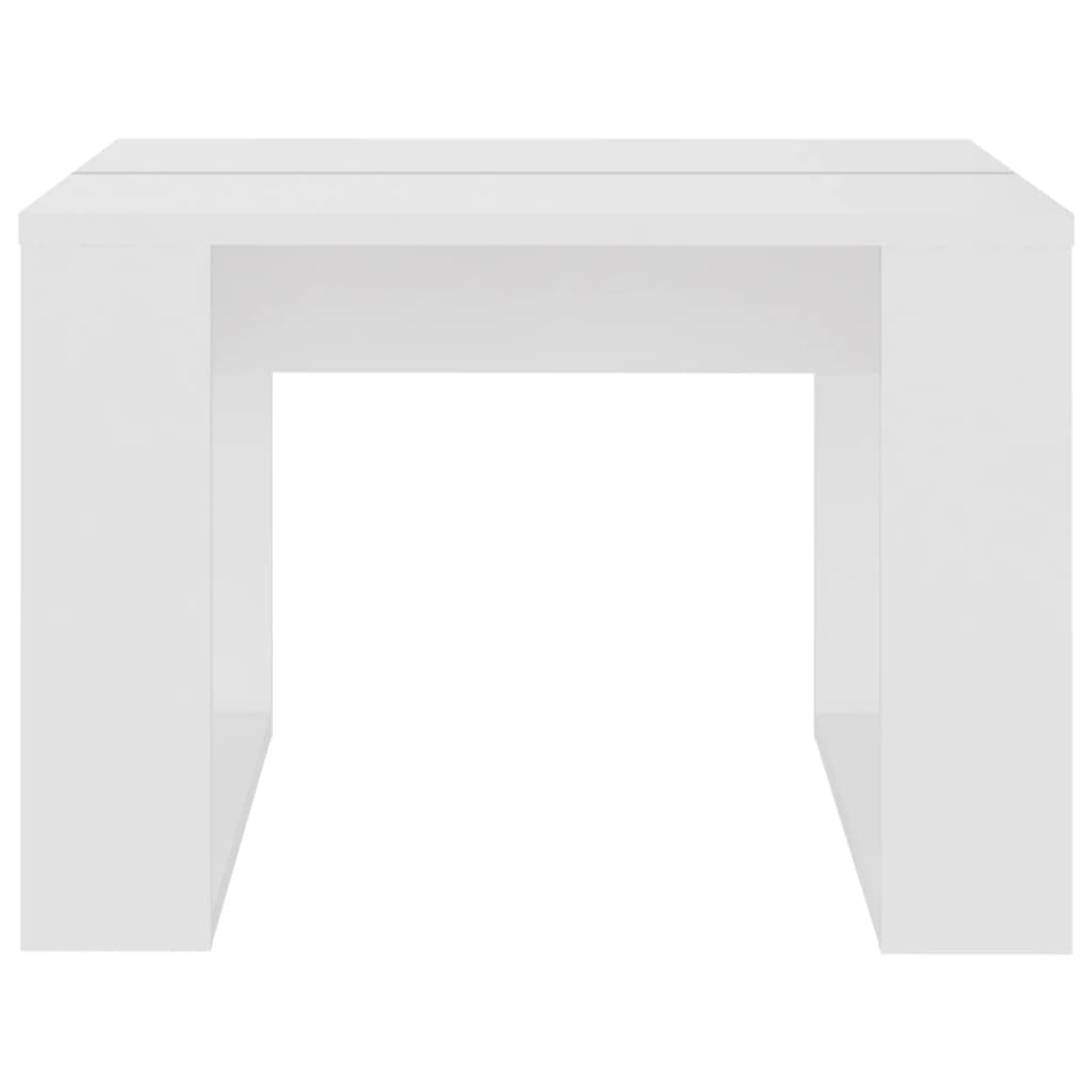 vidaXL Stolik boczny, biały, 50x50x35 cm, materiał drewnopochodny