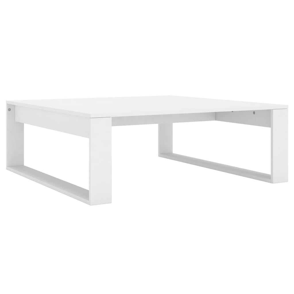 vidaXL Stolik kawowy, biały, 100x100x35 cm, materiał drewnopochodny