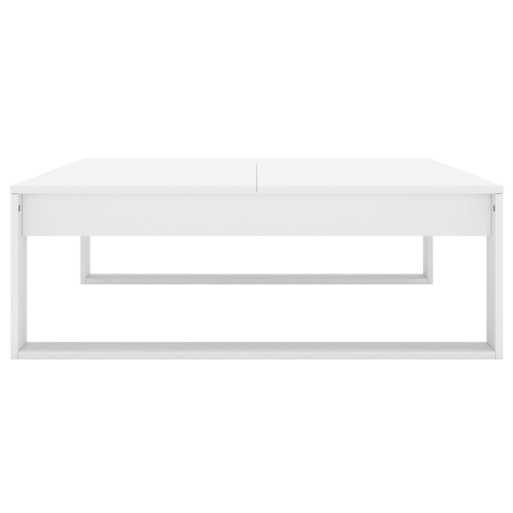 vidaXL Stolik kawowy, biały, 100x100x35 cm, materiał drewnopochodny