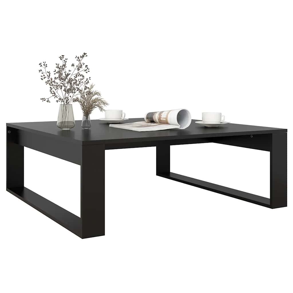 vidaXL Stolik kawowy, czarny, 100x100x35 cm, materiał drewnopochodny