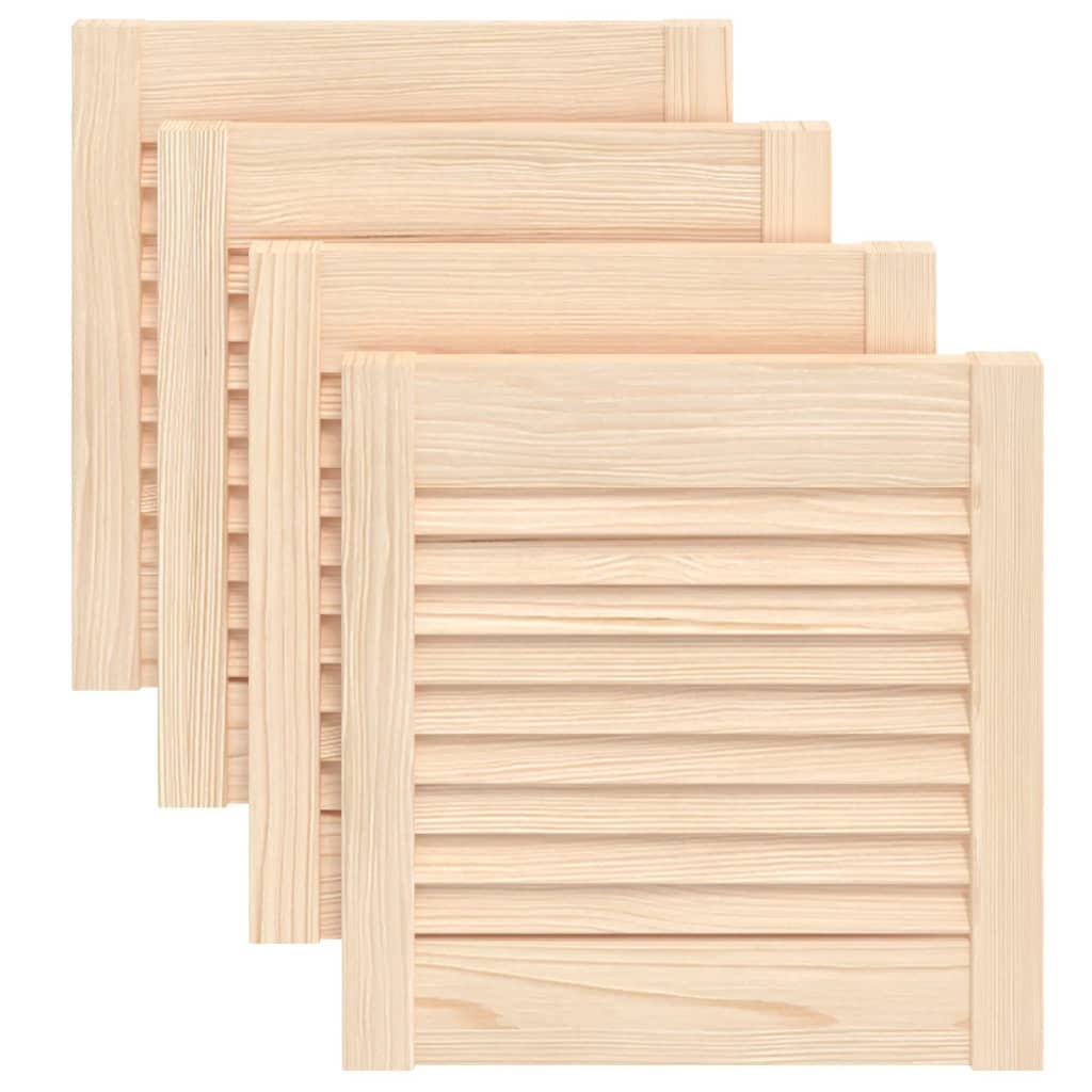 vidaXL Drzwi żaluzjowe do szafki, 4 szt., 39,5x39,4 cm, drewno sosnowe