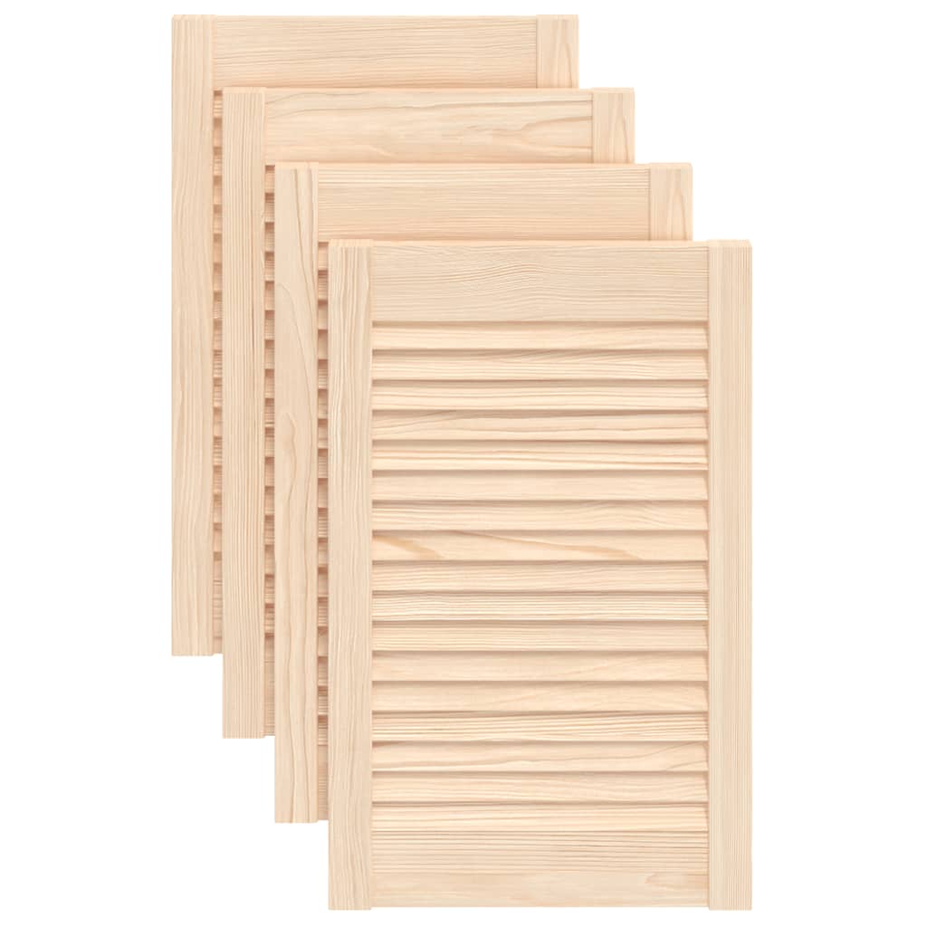 vidaXL Drzwi żaluzjowe do szafki, 4 szt., 61,5x39,4 cm, drewno sosnowe