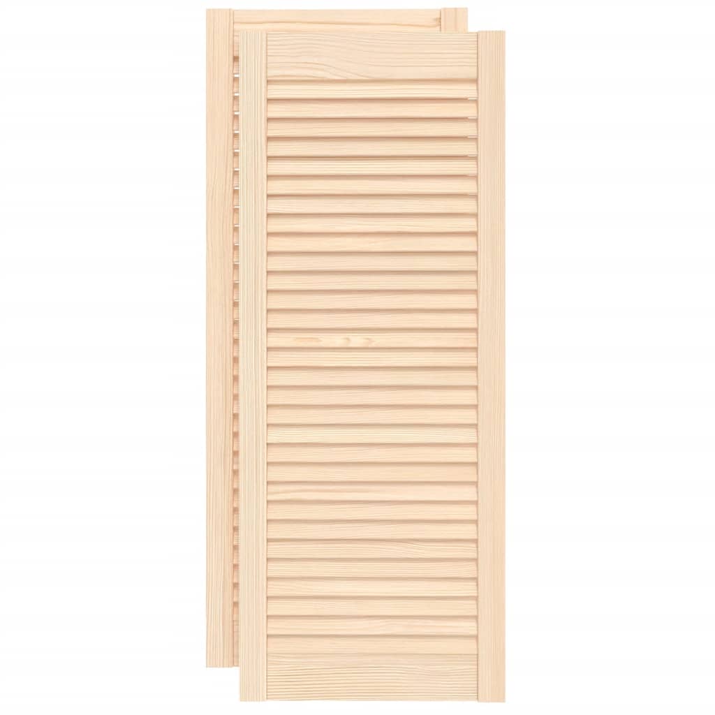 vidaXL Drzwi żaluzjowe do szafki, 2 szt., 99,3x39,4 cm, drewno sosnowe