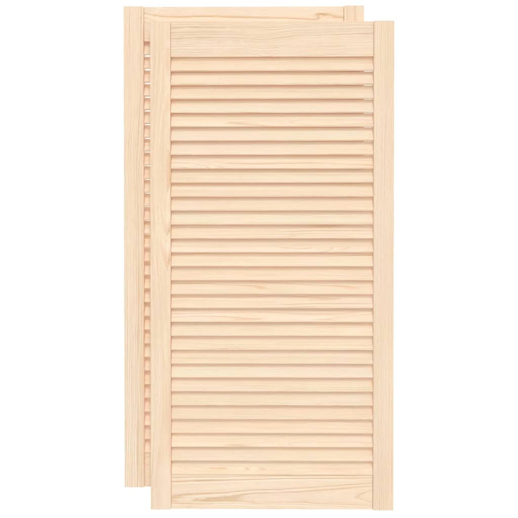 vidaXL Drzwi żaluzjowe do szafki, 2 szt., 99,3x49,4 cm, drewno sosnowe
