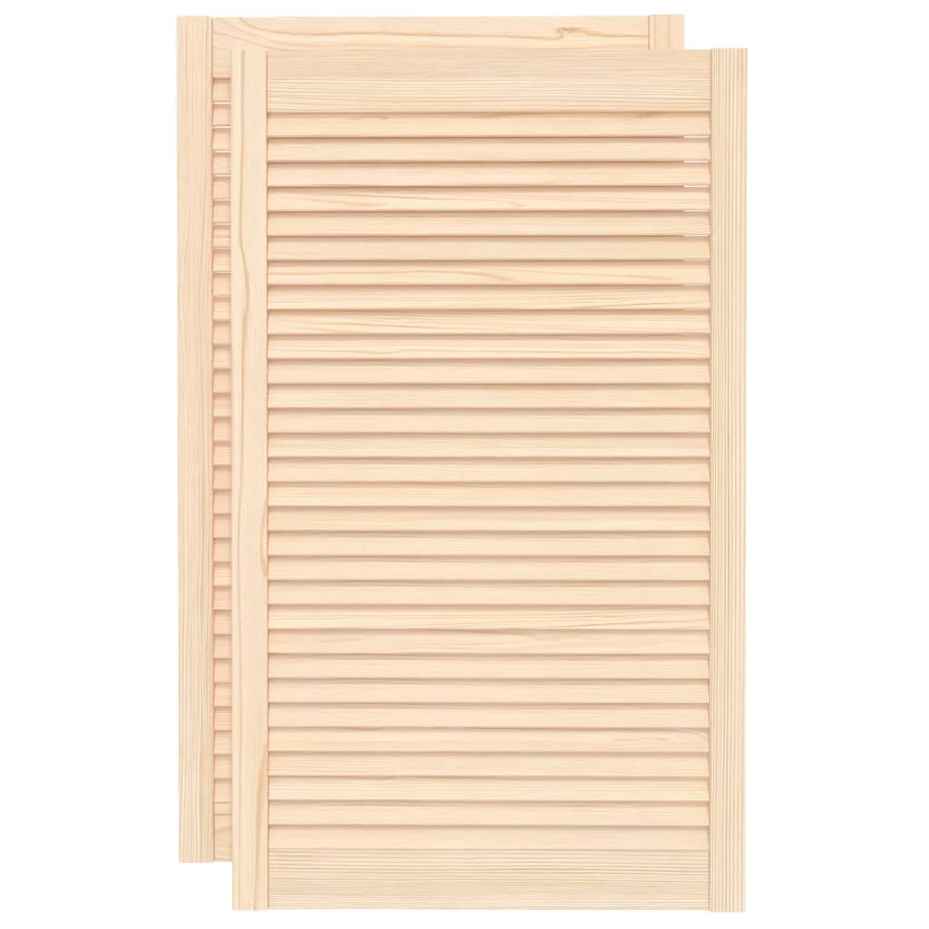 vidaXL Drzwi żaluzjowe do szafki, 2 szt., 99,3x59,4 cm, drewno sosnowe
