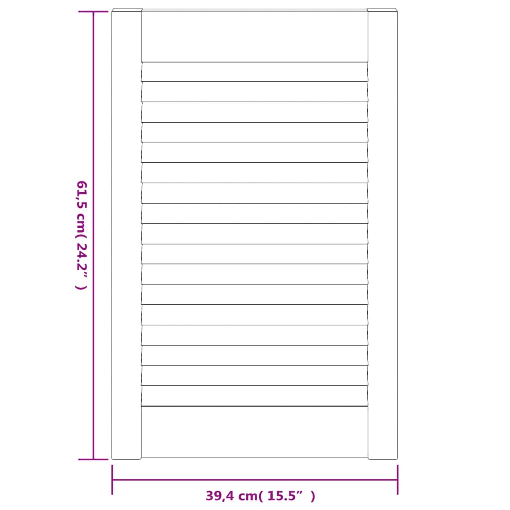 vidaXL Drzwi żaluzjowe do szafki, 4 szt., białe, 61,5x39,4 cm, sosnowe