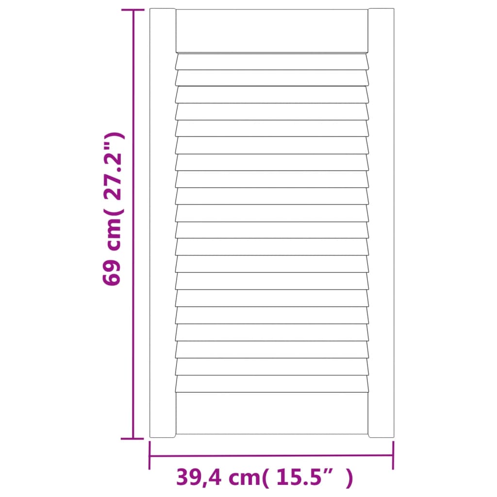 vidaXL Drzwi żaluzjowe do szafki, 4 szt., białe, 69x39,4 cm, sosnowe