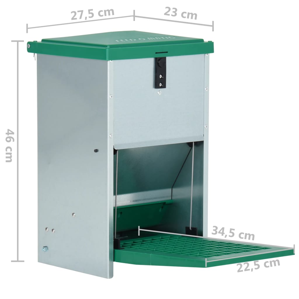 vidaXL Automatyczny karmnik dla drobiu Feedomatic z pedałem, 8 kg