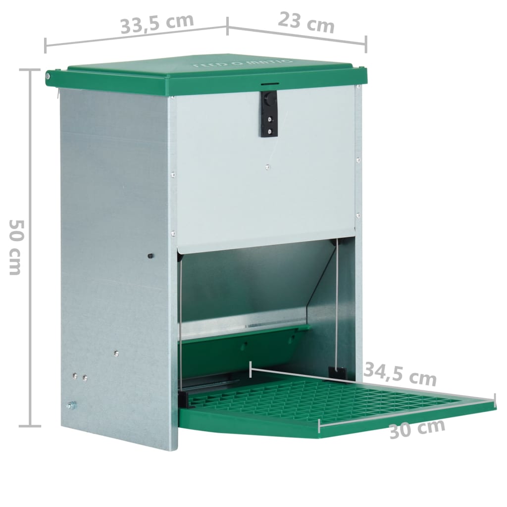 vidaXL Automatyczny karmnik dla drobiu Feedomatic z pedałem, 12 kg