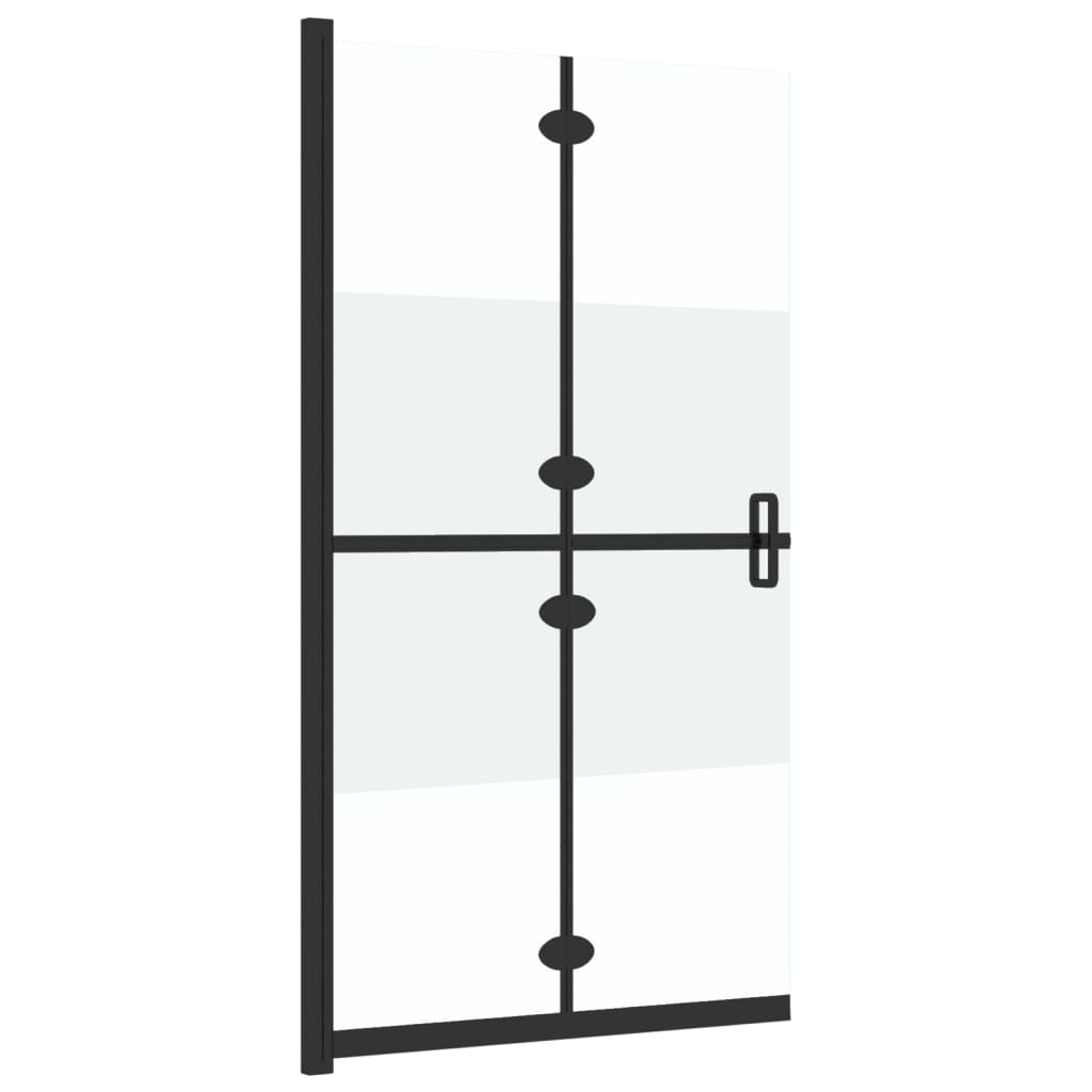 vidaXL Składana ścianka prysznicowa, pół mrożone szkło ESG, 120x190 cm