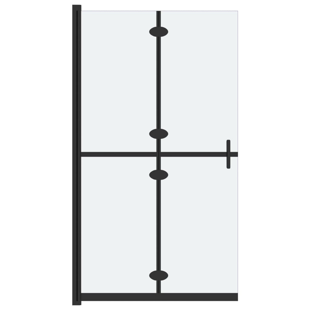 vidaXL Składana ścianka prysznicowa, mrożone szkło ESG, 90x190 cm