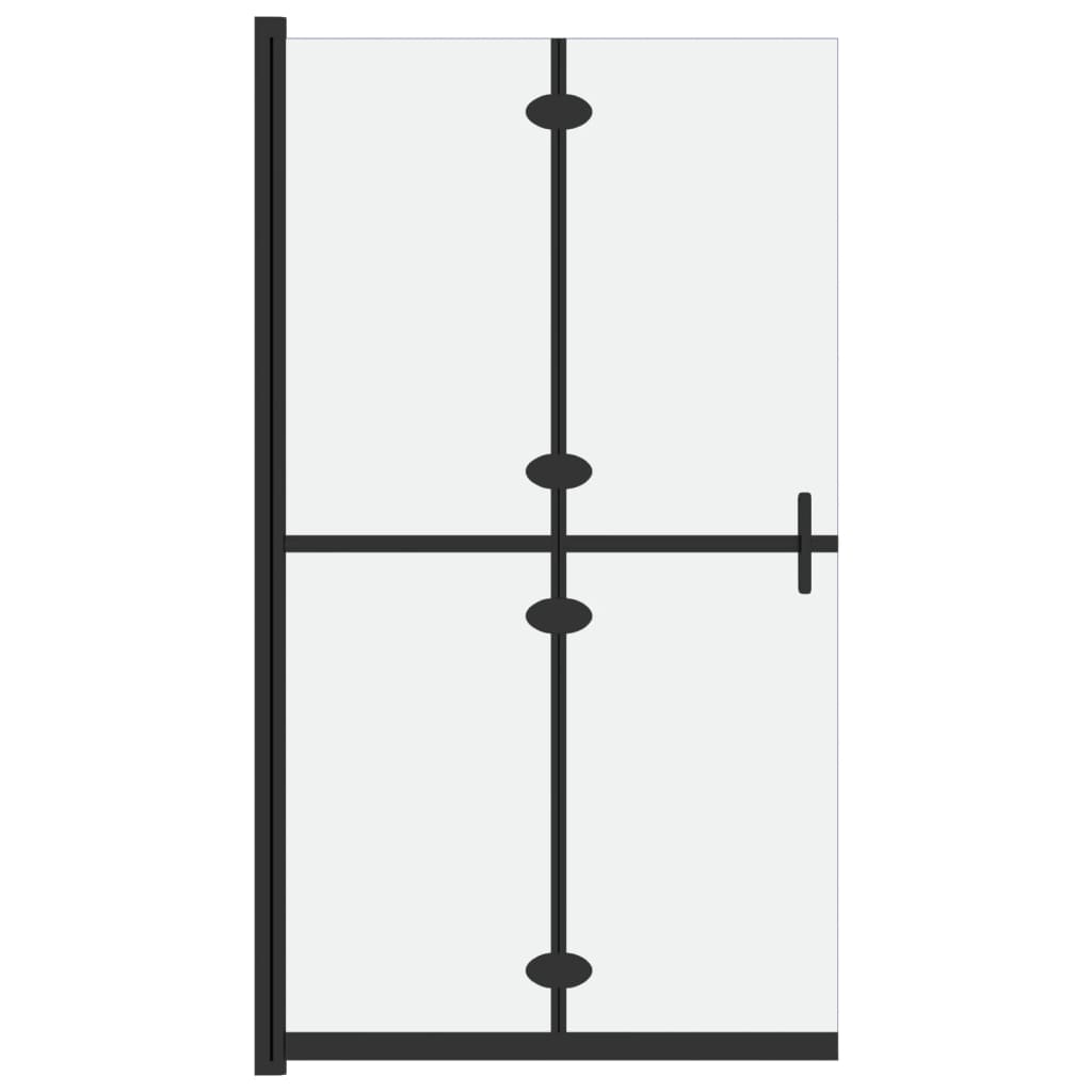 vidaXL Składana ścianka prysznicowa, mrożone szkło ESG, 100x190 cm
