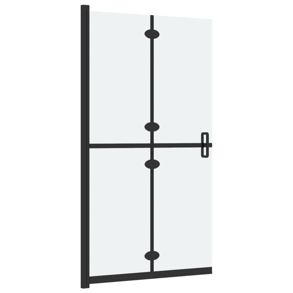 vidaXL Składana ścianka prysznicowa, mrożone szkło ESG, 120x190 cm