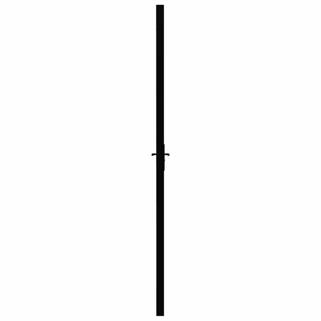vidaXL Drzwi wewnętrzne, szkło ESG i aluminium, 76x201,5 cm, czarne