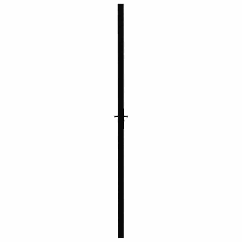vidaXL Drzwi wewnętrzne, szkło ESG i aluminium, 83x201,5 cm, czarne