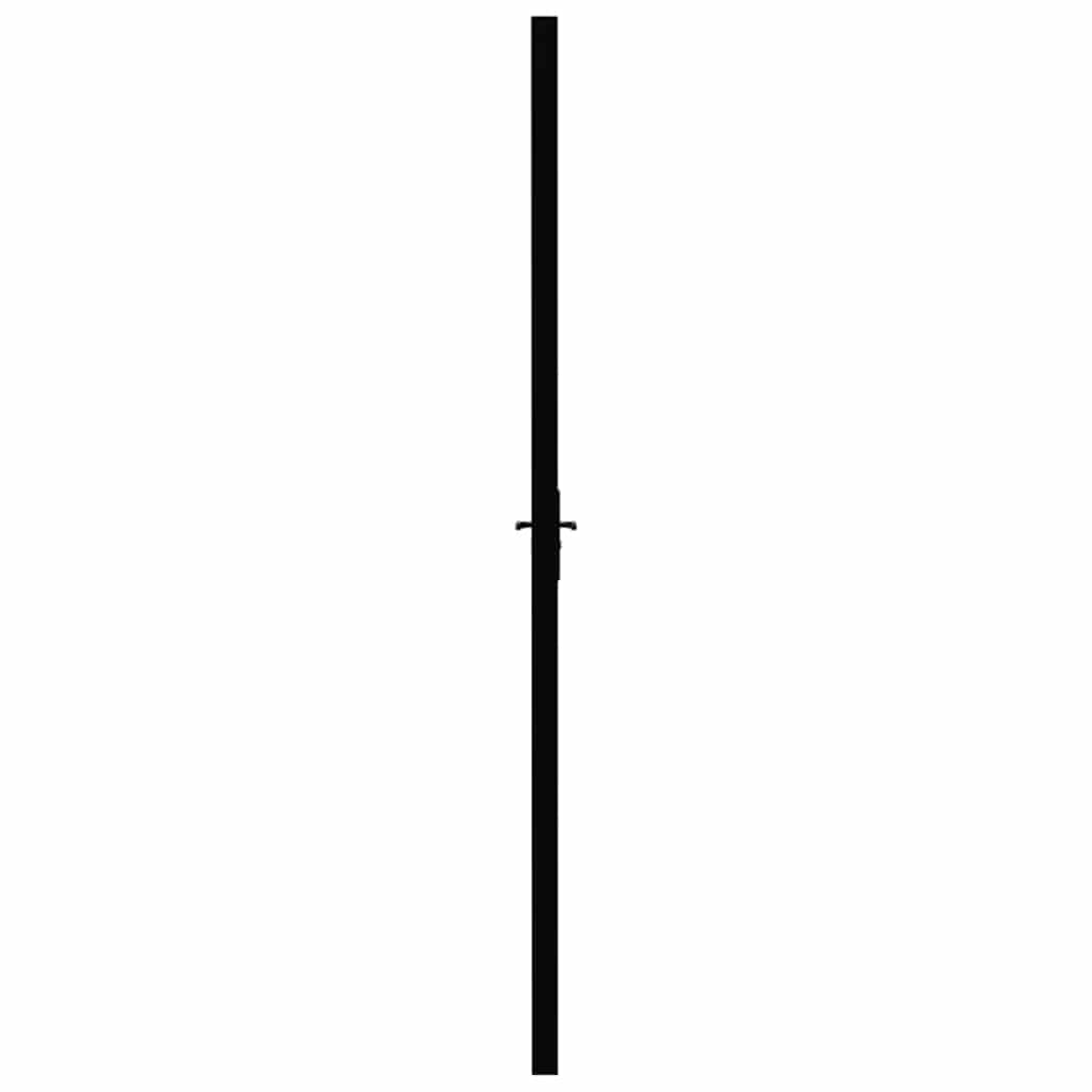 vidaXL Drzwi wewnętrzne, szkło ESG i aluminium, 93x201,5 cm, czarne