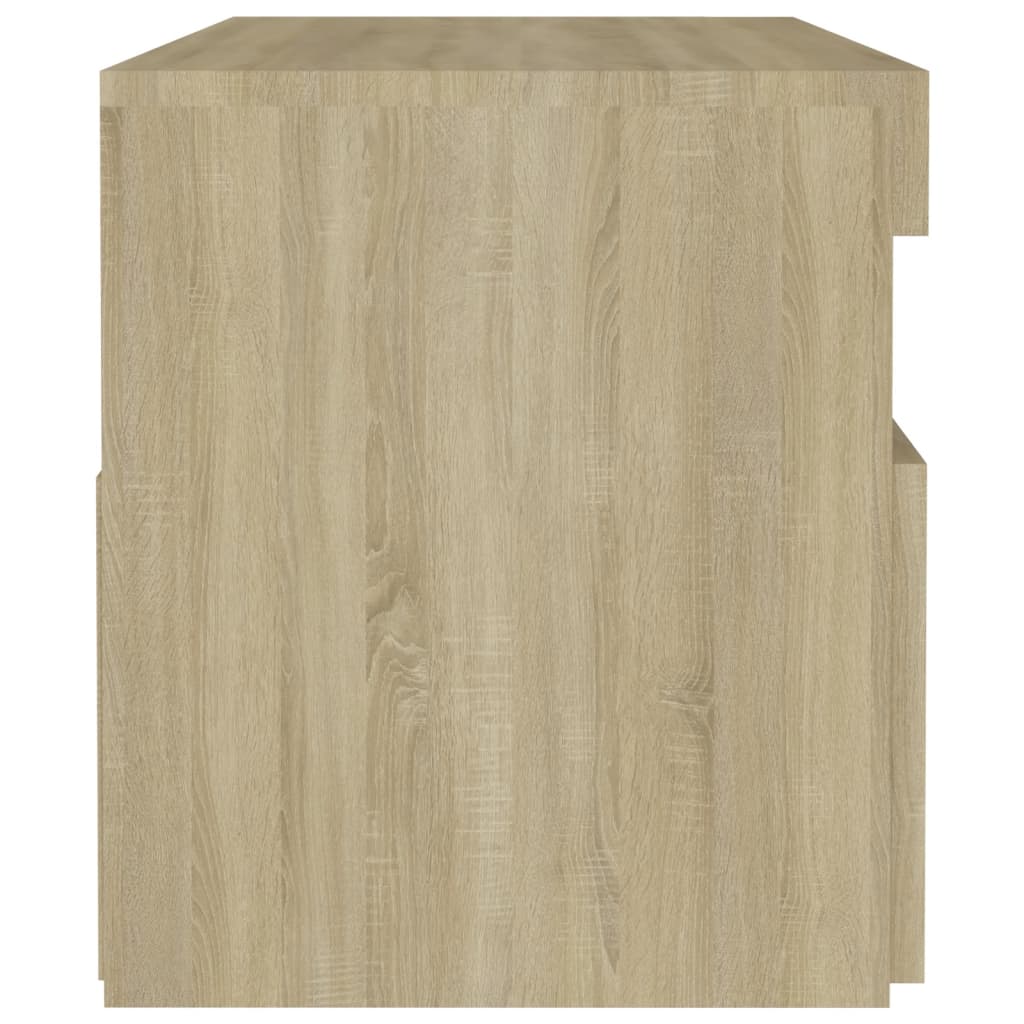 vidaXL Szafka nocna z LED, 2 szt., dąb sonoma, 60x35x40 cm