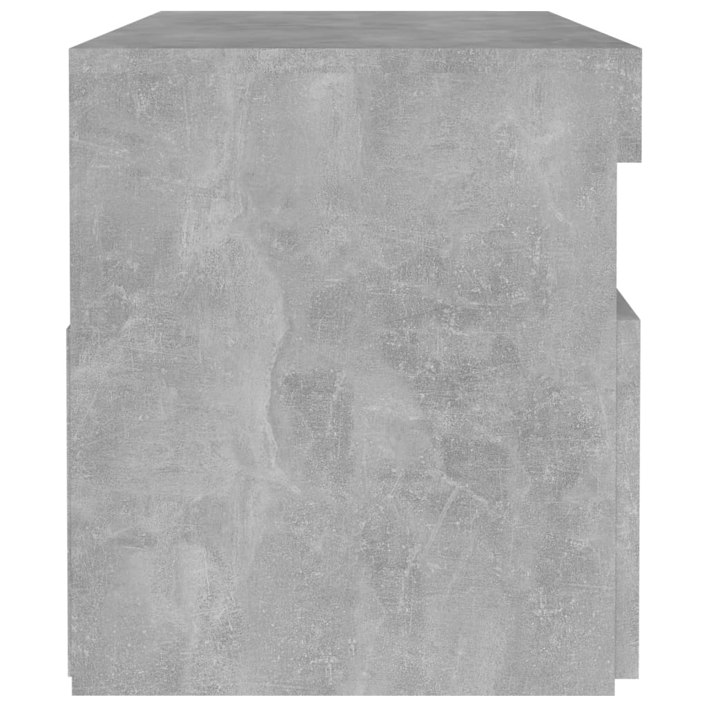 vidaXL Szafki nocne z LED, 2 szt., szarość betonu, 60x35x40 cm
