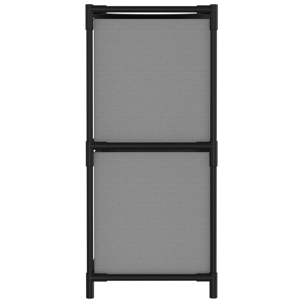 vidaXL Szafka z 4 koszami z tkaniny, szara, 63x30x71 cm, stal