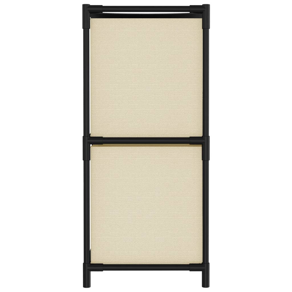 vidaXL Szafka z 4 koszami z tkaniny, kremowa, 63x30x71 cm, stal