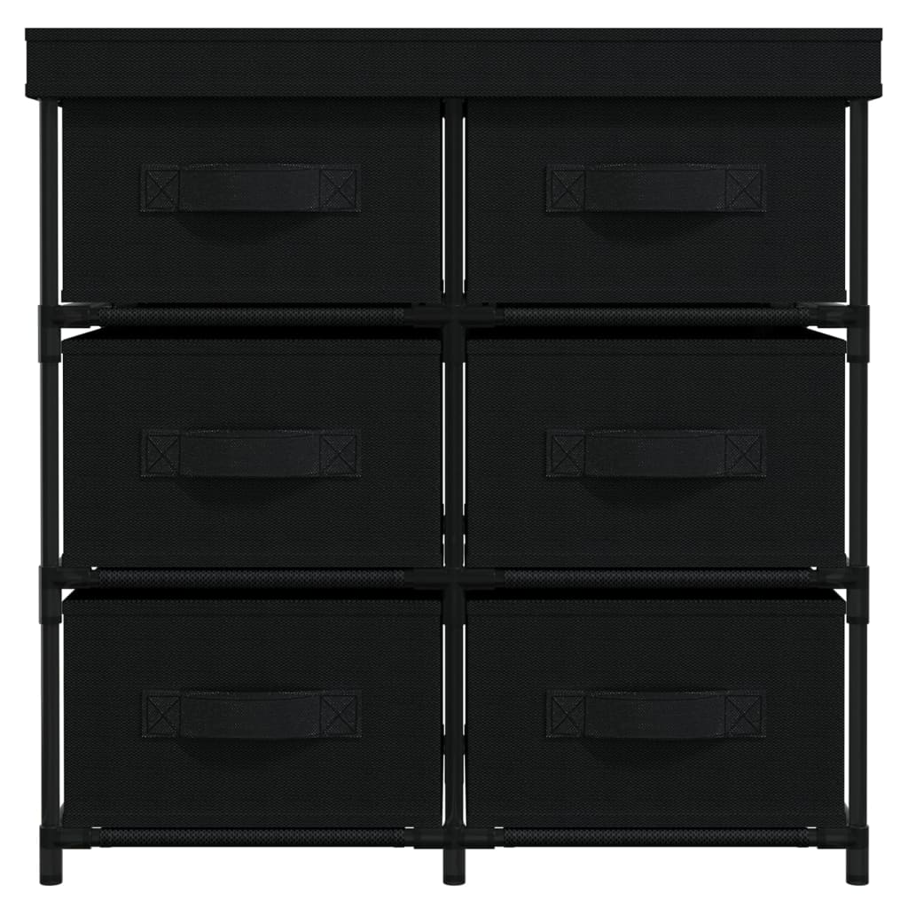 vidaXL Szafka z 6 szufladami, 55x29x55 cm, szara, stal