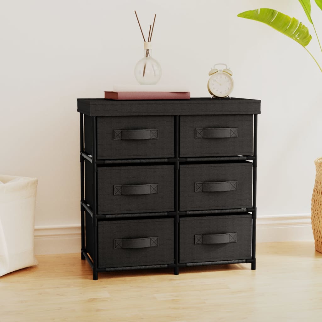 vidaXL Szafka z 6 szufladami, 55x29x55 cm, szara, stal
