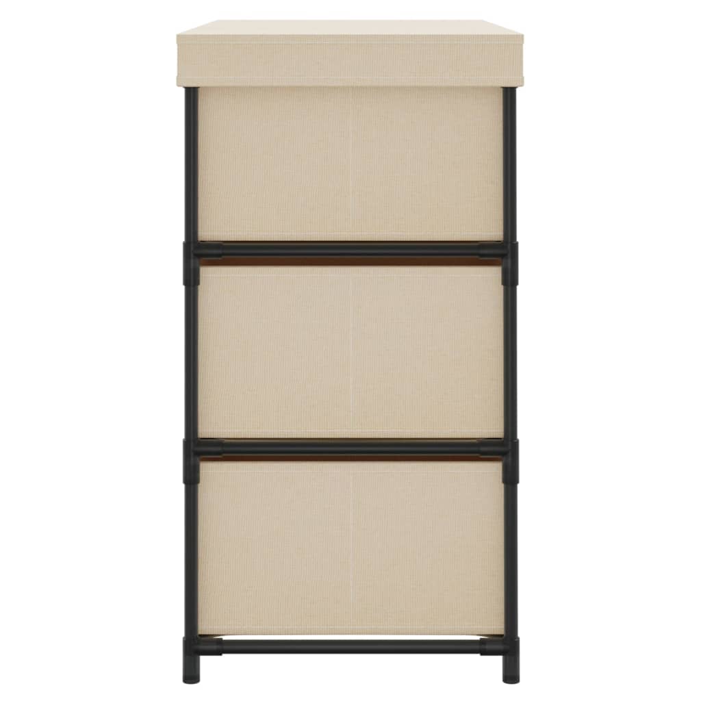 vidaXL Szafka z 6 szufladami, 55x29x55 cm, kremowa, stal