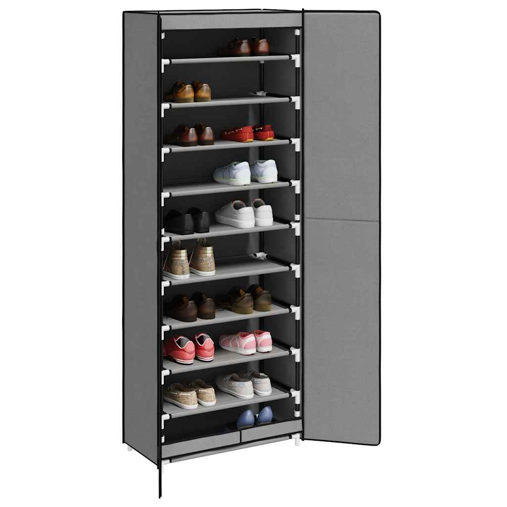vidaXL Szafka na buty, szara, 60x30x166 cm, materiałowa