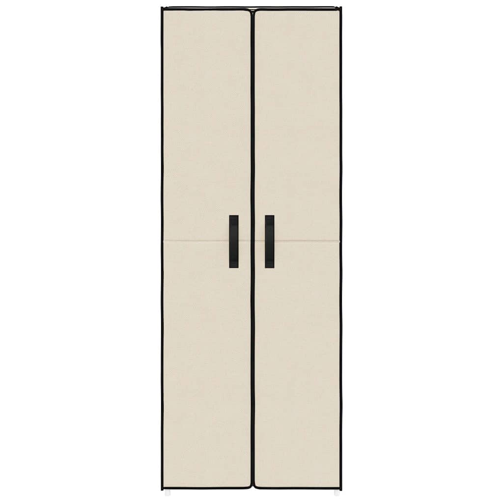 vidaXL Szafka na buty, kremowa, 60x30x166 cm, materiałowa