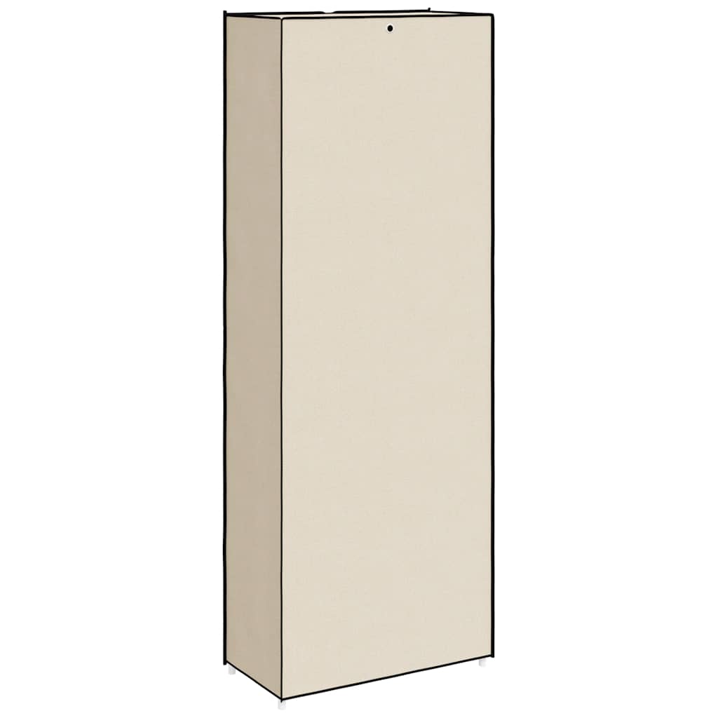vidaXL Szafka na buty, kremowa, 60x30x166 cm, materiałowa