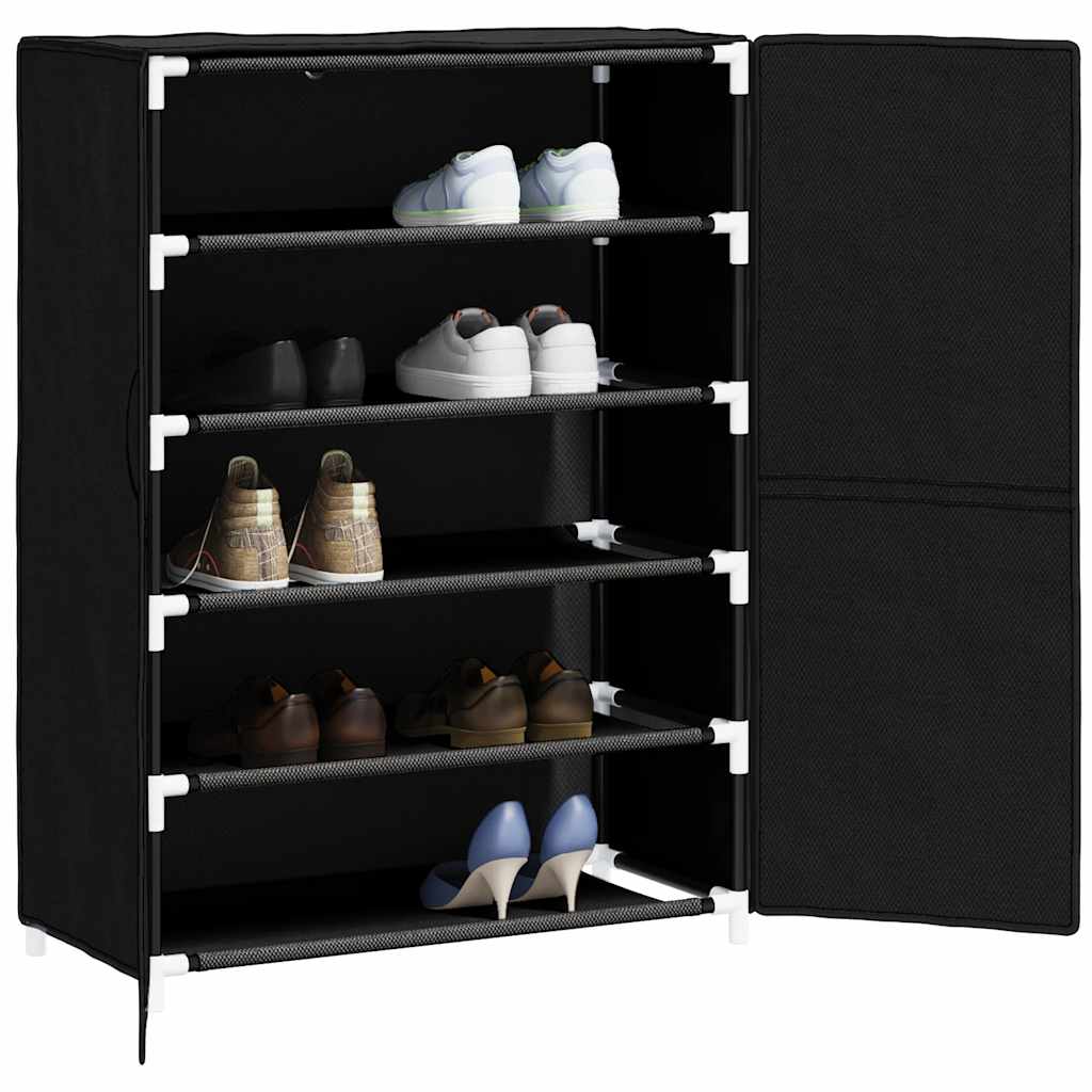 vidaXL Szafka na buty, czarna, 60x28x90 cm, materiałowa