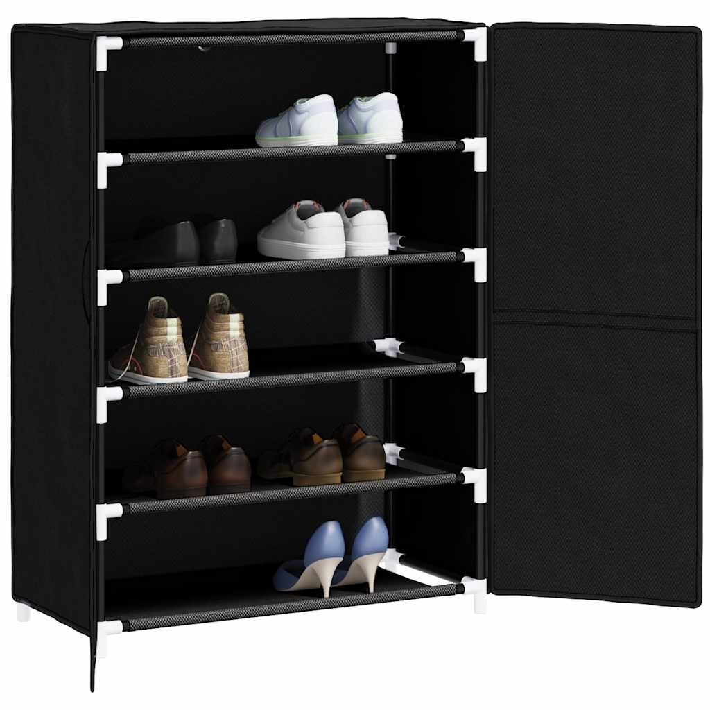 vidaXL Szafka na buty, czarna, 60x28x90 cm, materiałowa