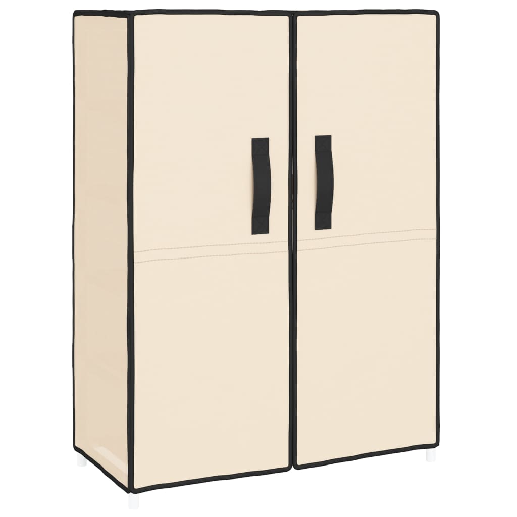 vidaXL Szafka na buty, kremowa, 60x28x90 cm, materiałowa