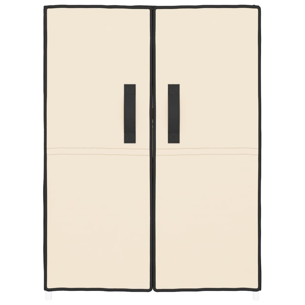 vidaXL Szafka na buty, kremowa, 60x28x90 cm, materiałowa