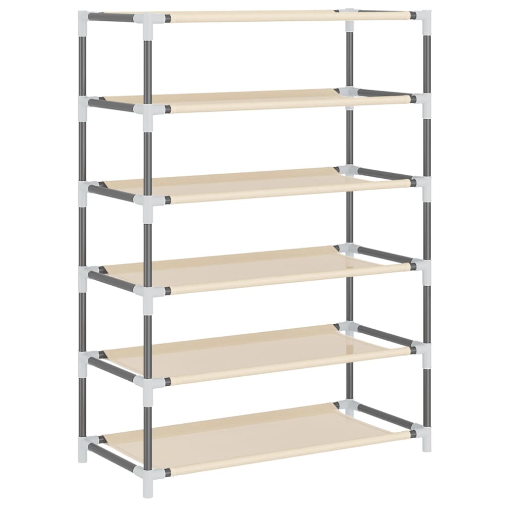 vidaXL Szafka na buty, kremowa, 60x28x90 cm, materiałowa