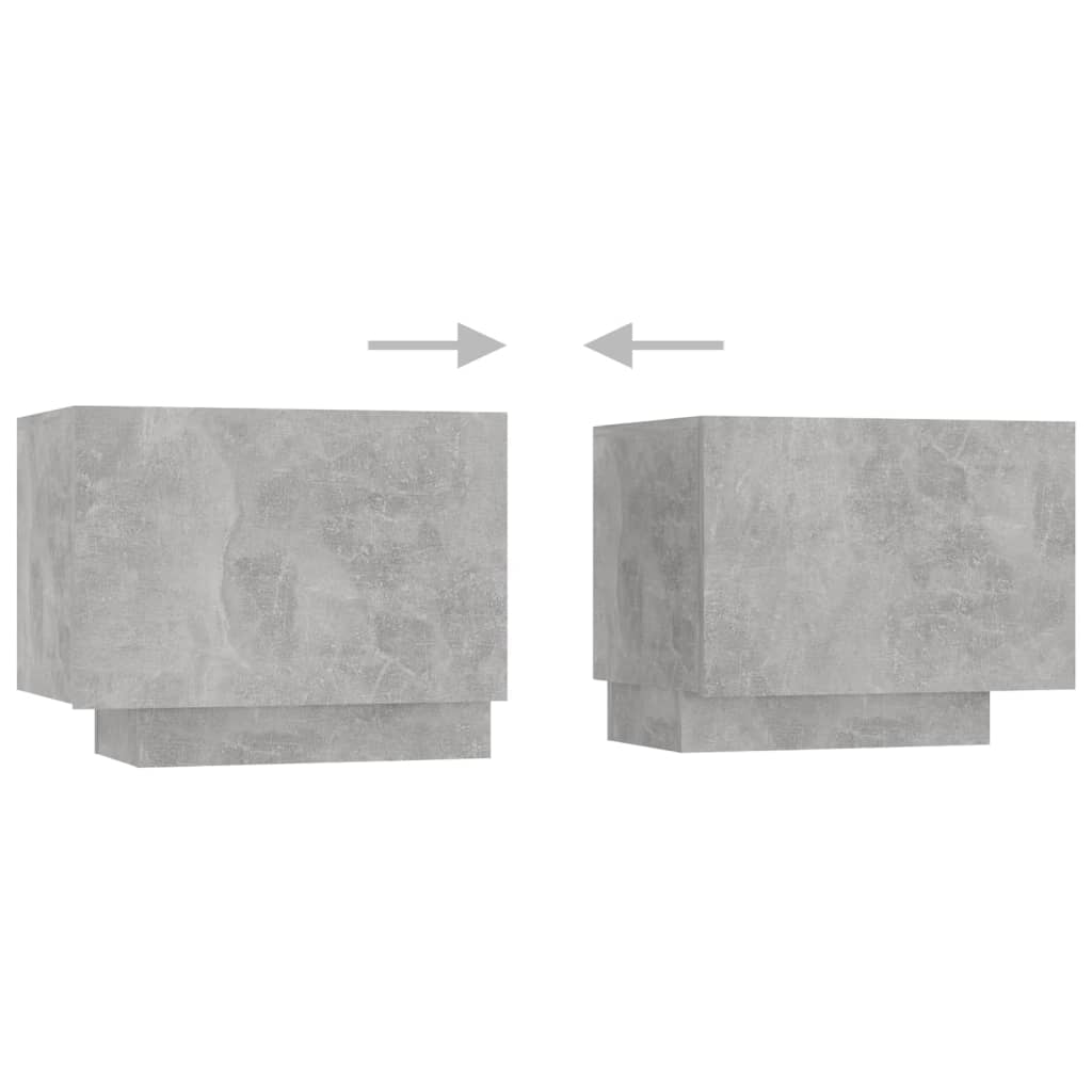 vidaXL Szafka pod TV z oświetleniem LED, szarość betonu, 200x35x40 cm