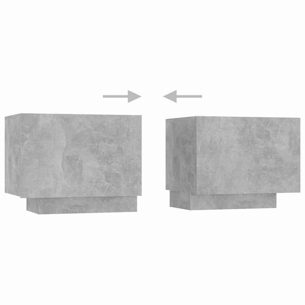 vidaXL Szafka pod TV z oświetleniem LED, szarość betonu, 260x35x40 cm
