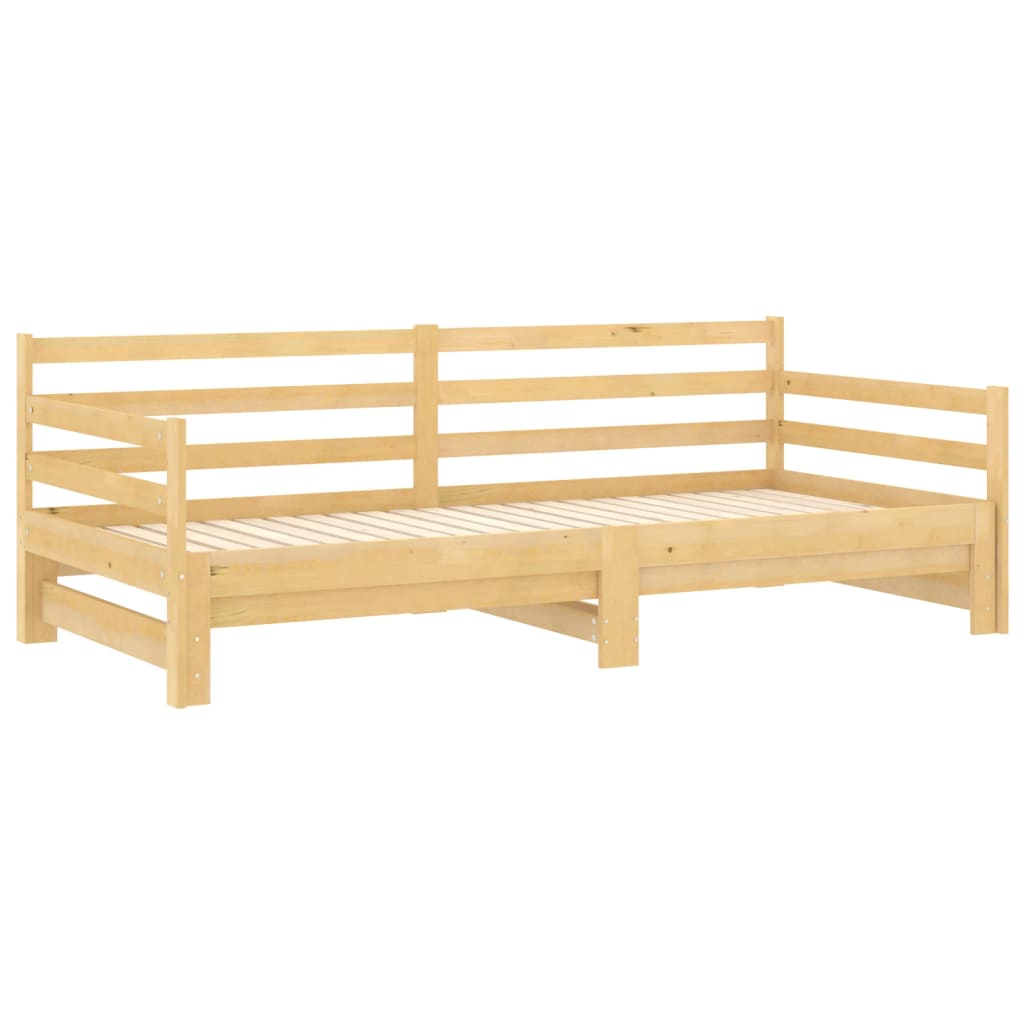 vidaXL Łóżko wysuwane, lite drewno sosnowe, 2x(90x200) cm