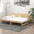 vidaXL Łóżko wysuwane, lite drewno sosnowe, 2x(90x200) cm