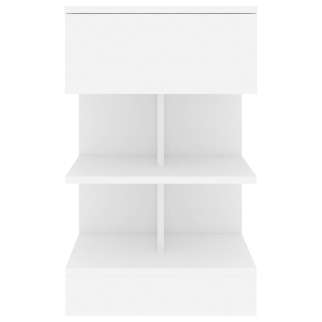 vidaXL Szafka nocna, biała, 40x35x65 cm, materiał drewnopochodny