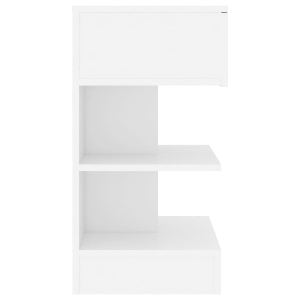vidaXL Szafka nocna, biała, 40x35x65 cm, materiał drewnopochodny