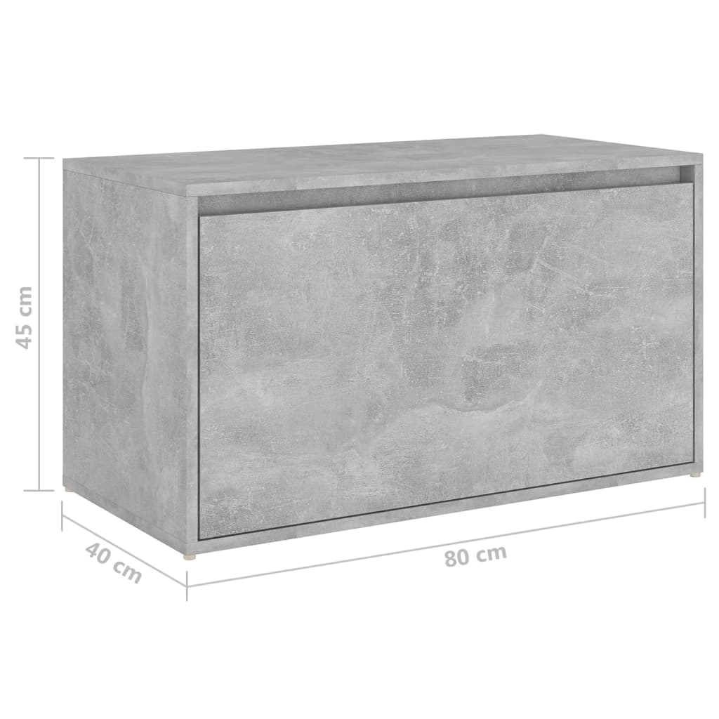 vidaXL Ławka do przedpokoju, 80x40x45 cm, szarość betonu